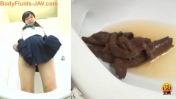 Japanese female defecates 6