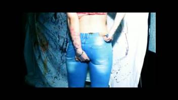 Red-haired Russian chick defecating in her underwear